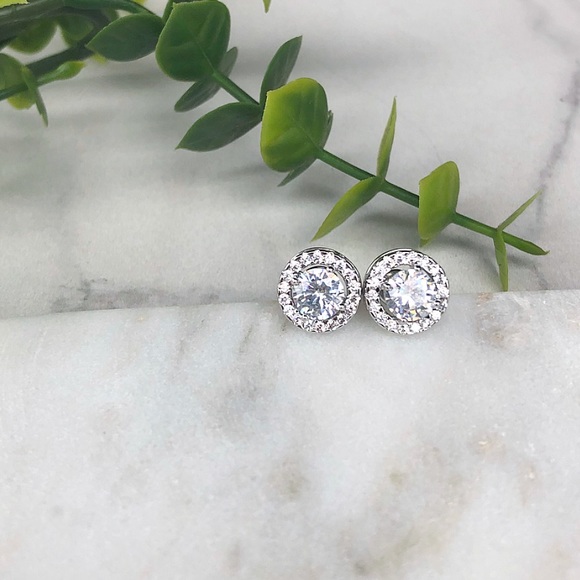 Sterling Silver Stud Earrings - Picture 6 of 6